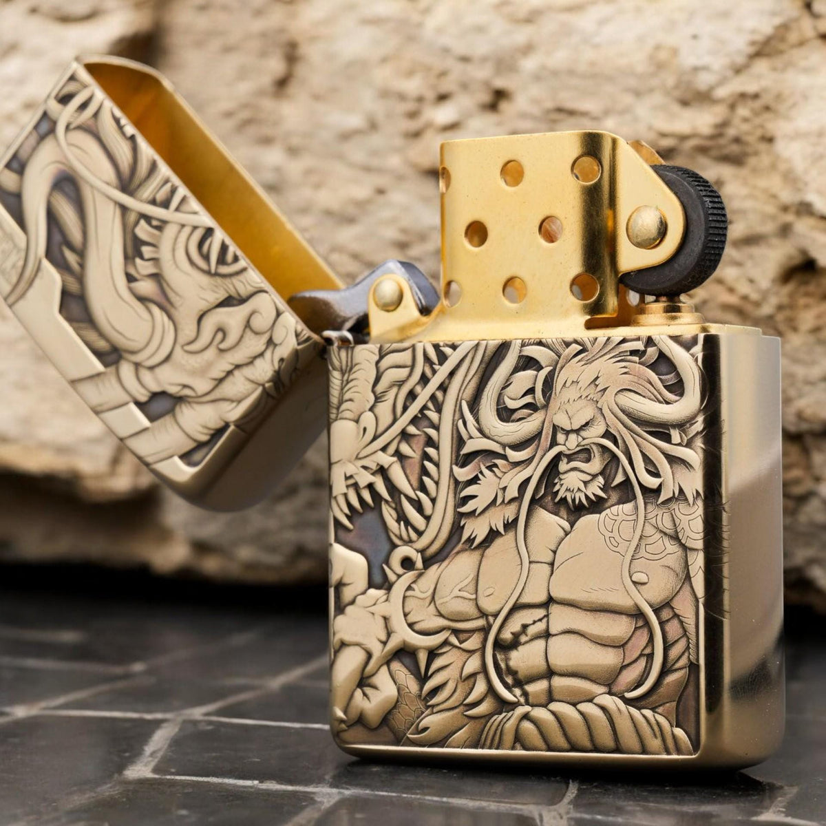 One Piece 3D Engraved Brass Lighters Collection - Custom Anime Gifts for Collectors